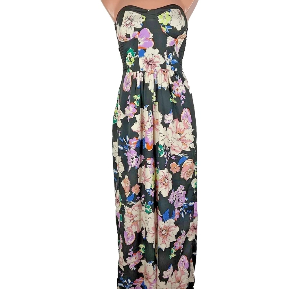 Band of‎ Gypsies Women's Jumpsuit Wideleg Pants Floral Sweetheart Neck Size S